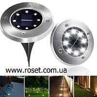 Уличные светильники на солнечной батарее Solar Disk Lights 4 шт