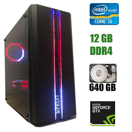 Frime Bifrost RGB Led Dual Ring Black / Intel Core i5-6500 (4 ядра по 3.20 — 3.60 GHz) / 12 GB DDR4 / 640 GB, фото 1
