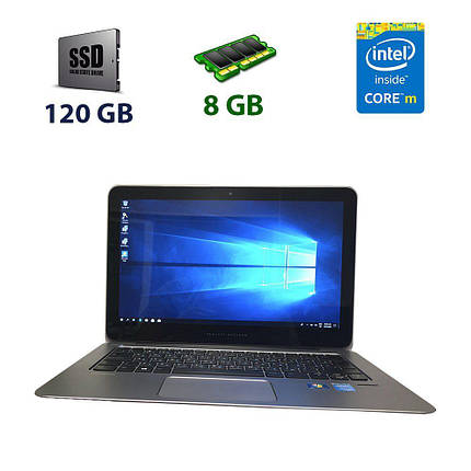 HP Elite Book Folio 1020 G1 / 12.5" (2560x1440) UWVA LED Touch Screen / Intel Core M-5Y71 (2 (4) ядра з 1.2 - 2.9 GHz) / 8gb DDR3 / 120 GB SSD /, фото 2