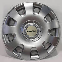 Колпаки Dacia R15 серебро - (SJS ke3839) - комплект (4 шт.)