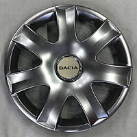 Колпаки Dacia R15 серебро - (SJS ke3853) - комплект (4 шт.)