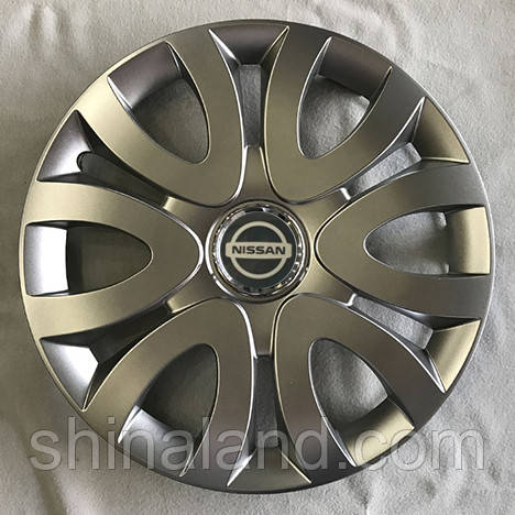 Ковпаки Nissan R15 срібло — (SJS ke2208) — комплект (4 шт.)