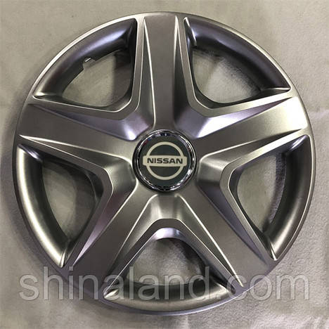 Ковпаки Nissan R15 срібло — (SJS ke2487) — комплект (4 шт.)