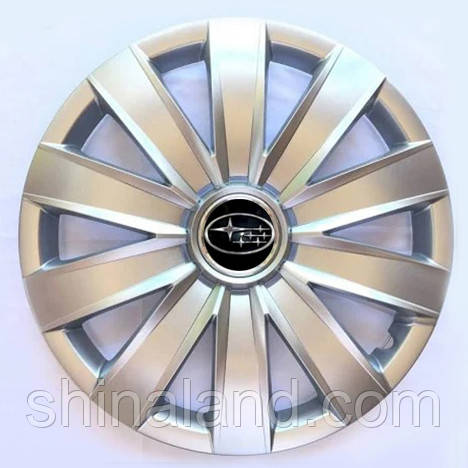 Ковпаки Subaru R16 срібло — (SJS ke2634) — комплект (4 шт.)