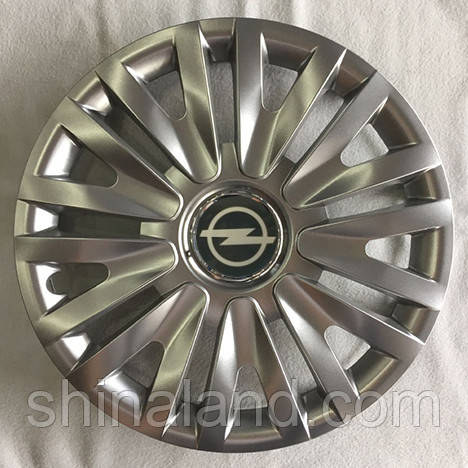 Ковпаки Opel R15 срібло — (SJS ke1788) — комплект (4 шт.)