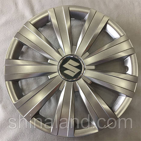 Ковпаки Suzuki R15 срібло — (SJS ke2943) — комплект (4 шт.)