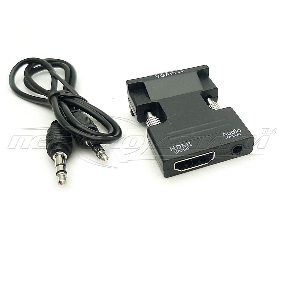 Конвертер (міні) HDMI to VGA + 3.5 Audio