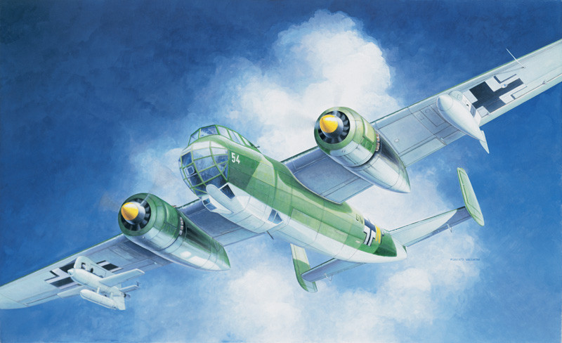 DO-217 E. Збірна модель німецького бомборізника в масштабі 1/72. ITALERI 1250