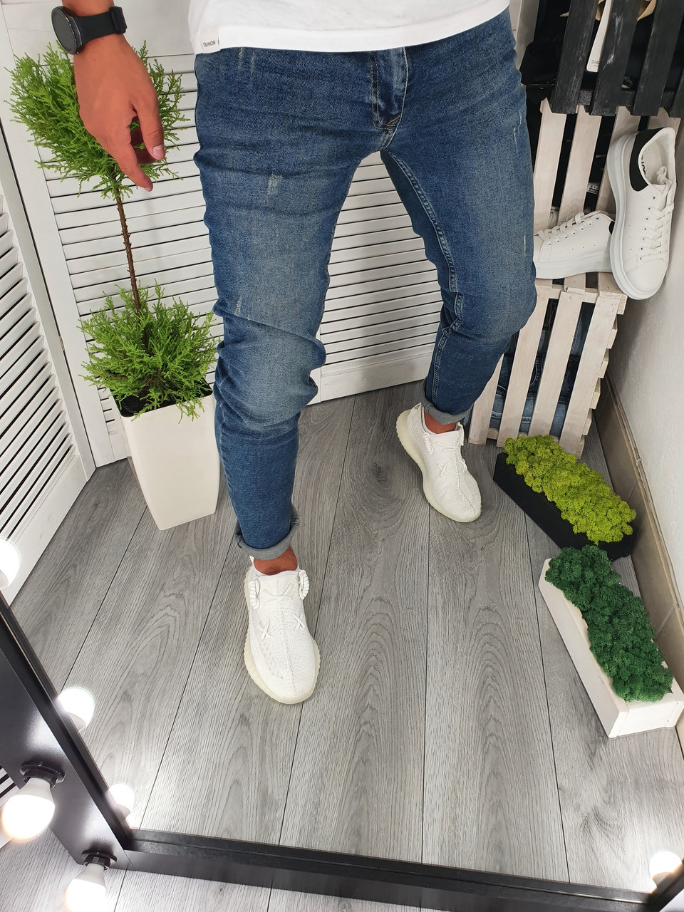 Чоловічі звужені джинси сині DENIM