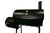 Великий вугільний гриль коптильня для барбекю страв з димохідом чорного кольору ТМ GRILI 777714, фото 3