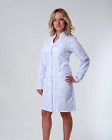 Медичний халат жіночий "Health Life" котон білий 3101