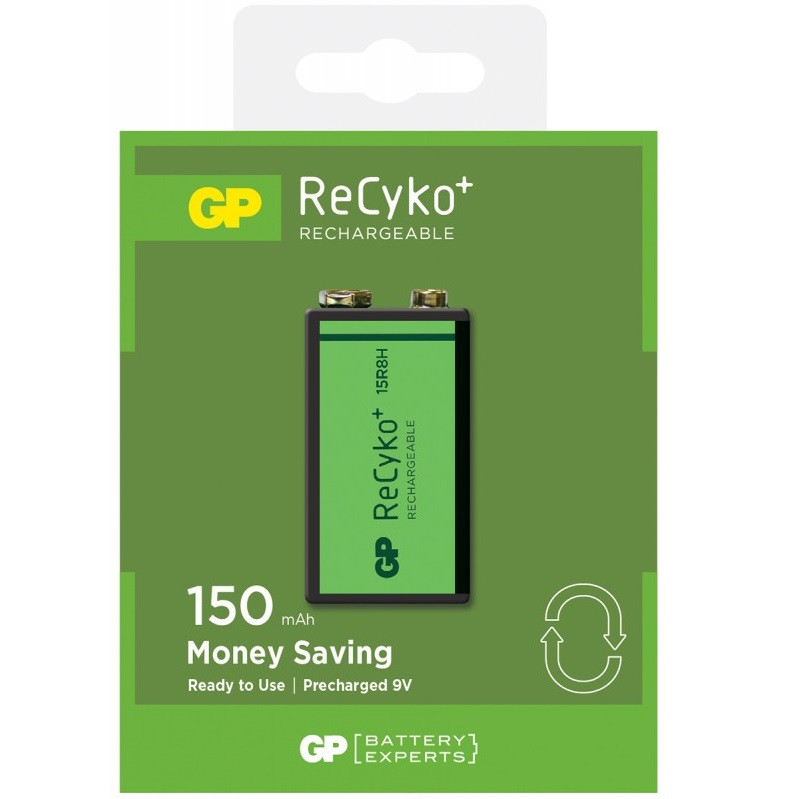 Акумулятор GP ReCyko+ Крона 150 mAh NiMh 9V (GP15R8HE-2GBE1)