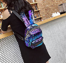 Рюкзак Хамелеон із паєтками та вушками Кролика, фото 5