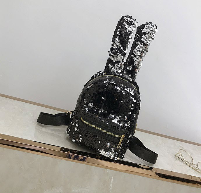 Рюкзак Хамелеон із паєтками та вушками Кролика