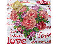 Бумажная салфетка на свадьбу (ЗЗхЗЗ, 20шт) Luxy Розовое сердце (206) (1 пачка)