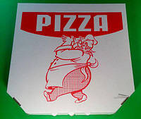 Коробка для пиццы 41 см белая с печатью Поваренок 410х410х40 мм (50 шт)