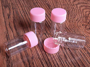 Колби для зберігання бісеру, дрібної біжутерної фурнітури та страз висота 4 см, діаметр 2 см; Паковання 20 шт.