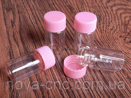 Колби для зберігання бісеру, дрібної біжутерної фурнітури та страз висота 4 см, діаметр 2 см; Паковання 20 шт., фото 1