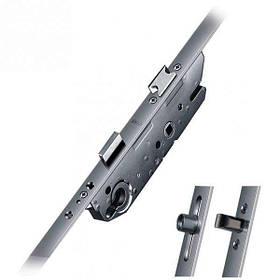 Замок-рейка дверний FUHR від ручки 856 F16 / 45/92/8 мм 4 роликові цапфи штульп колір срібло