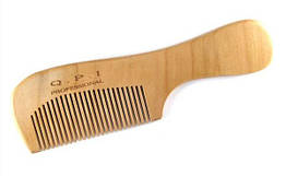 Гребінь для волосся дерев'яний з ручкою QPI Professional 18 см DG-0024