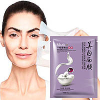 Тканевая маска с протеинами шелка Bioaqua Silk Mask Отбеливающая для кожи лица