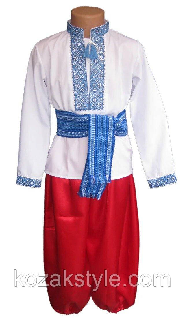 Костюм казака детский голубой с красным р. 86 --176 - фото 1 - id-p505845945