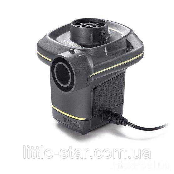 Електричний насос для надування Intex 66634 від мережі і прикурювача 220-240 V, 12 V, 480 л/хв