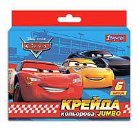 Мел 1Вересня цветной JUMBO, 6 шт. Cars