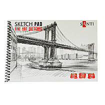 Альбом для графіки SANTI, А5, Fine art sketches, 20 л. 190 г/м2