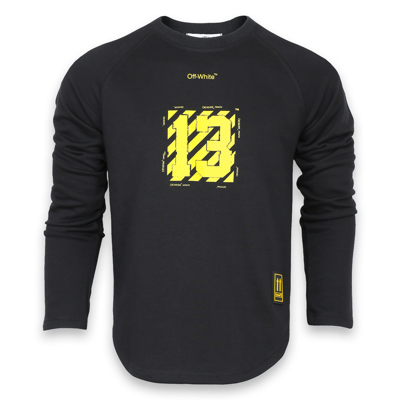 Світшот чоловічий чорний з жовтим OFF-WHITE №13 Р-2 BLK S(Р) 19-503-201-001