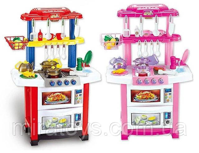 Дитяча кухня 758А/B Happy Little Chef з водою, 33 предмети, 83 см, два кольори