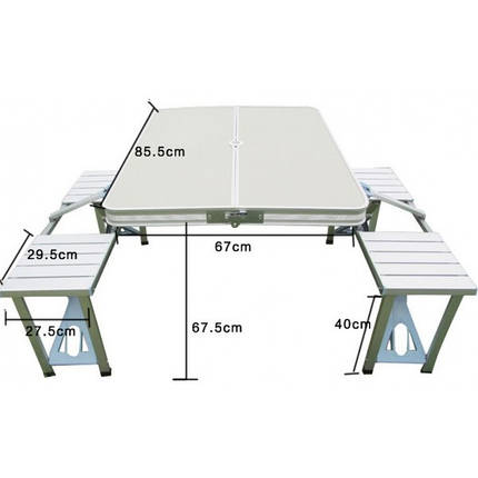 Стіл для пікніка Rainberg RB-9302 зі стільцями у валізі, фото 2
