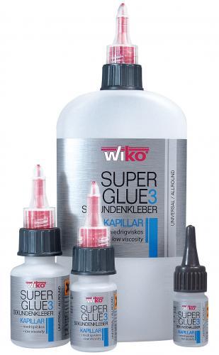 Цианакрилатний універсальний клей (суперклей) WIKO Super Glue 3, (20 мл)