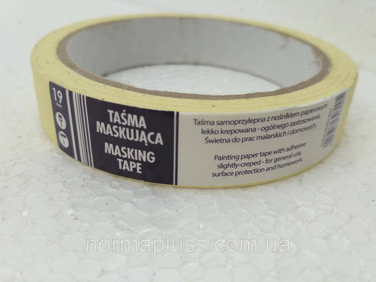 Малярська стрічка паперова, скотч 19мм