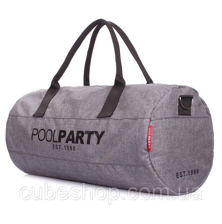Спортивна сумка Poolparty GymBag (сіра)