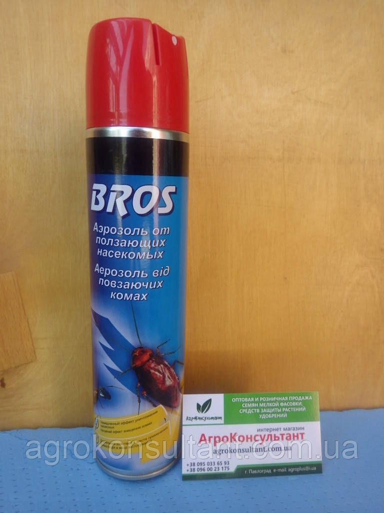 Кидає Bros-аерозоль проти комах-плазунів, 400 мл — негайний ефект знищення