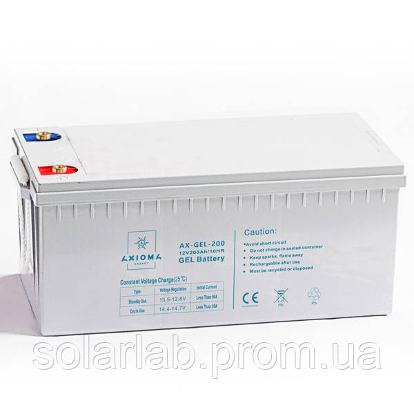 AXIOMA energy Акумулятор гелевий 200аг 12В, модель - AX-GEL-200, AXIOMA energy