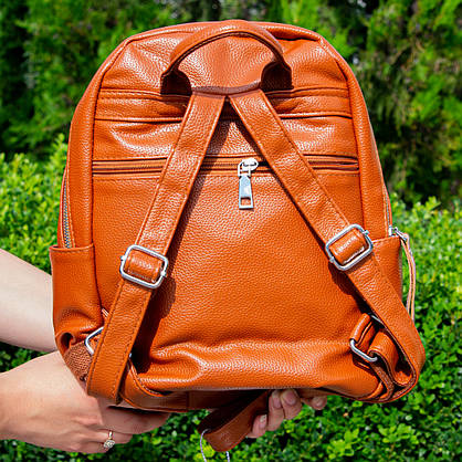 Рюкзак міський, шкільний з екошкіри, фото 3