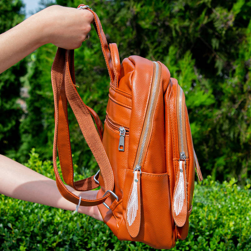 Рюкзак міський, шкільний з екошкіри, фото 2