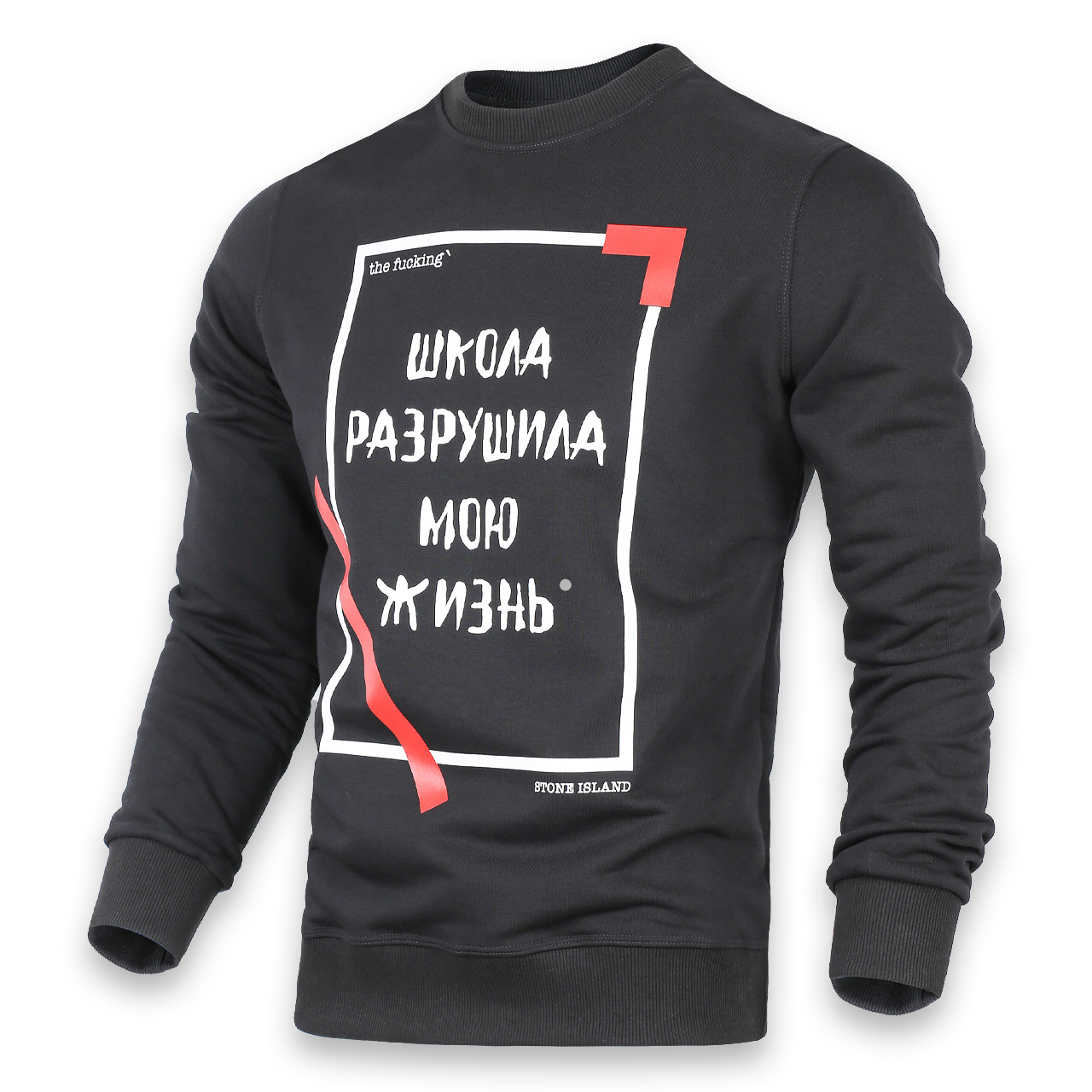 Світшот чоловічий чорний HOPE "Школа зруйнувала..." BLK L(Р) 19-541-001