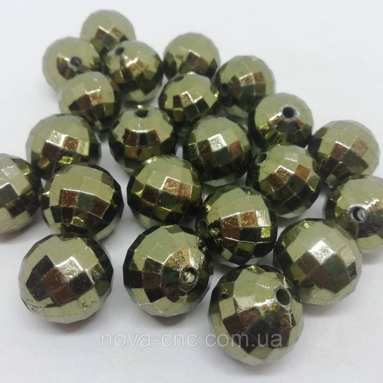 Намисто пластик "Дісце" хакі 20 мм 500 грамів