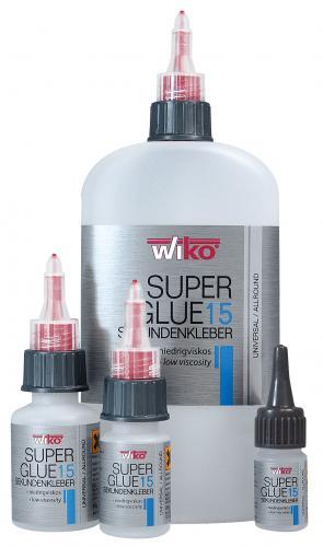 Цианокрилатный універсальный клей (суперклей) WIKO Super Glue 15, (50 мл)
