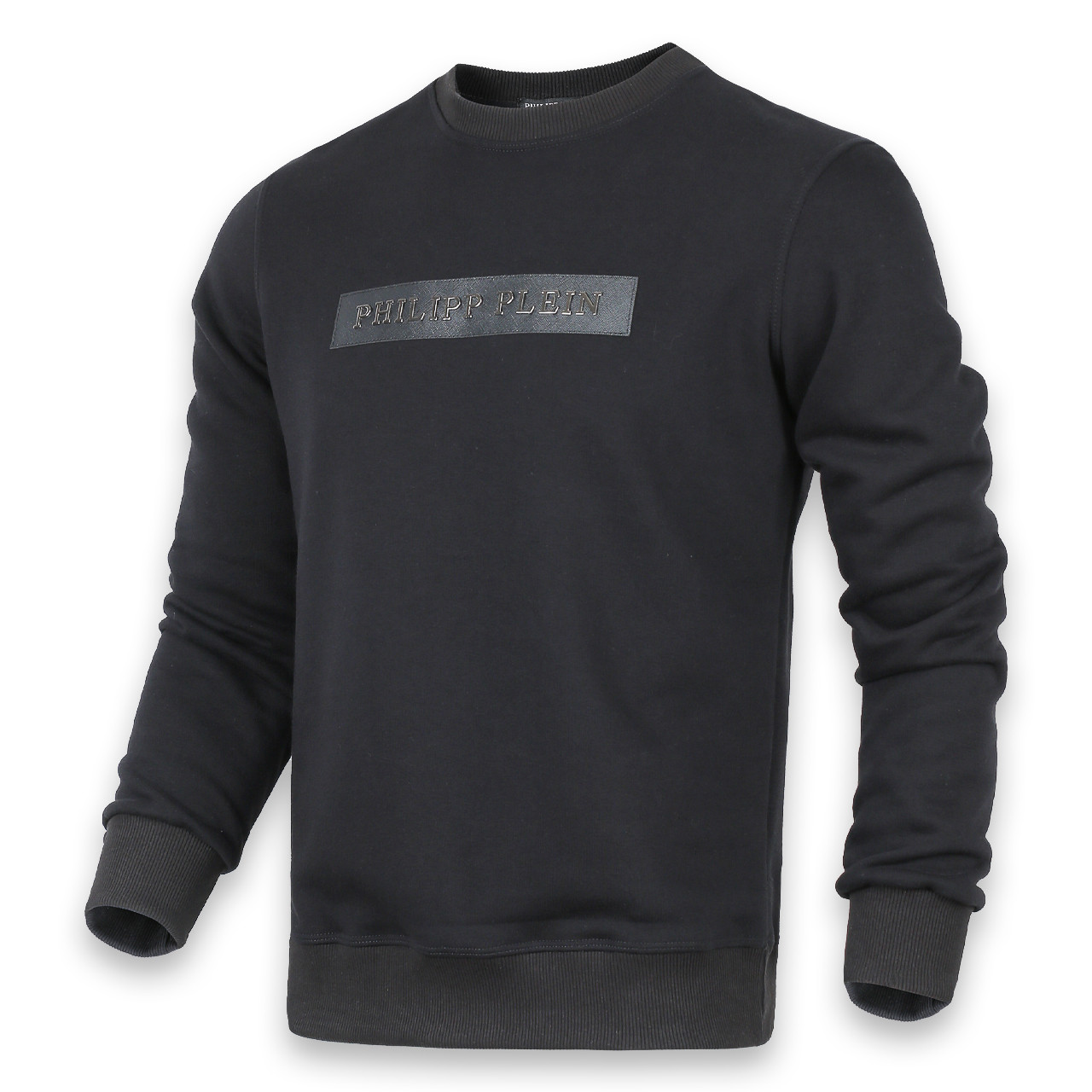 Світшот осінь-зима чорний PHILIPP PLEIN з великим патчем BLK L(Р) 20-520-003