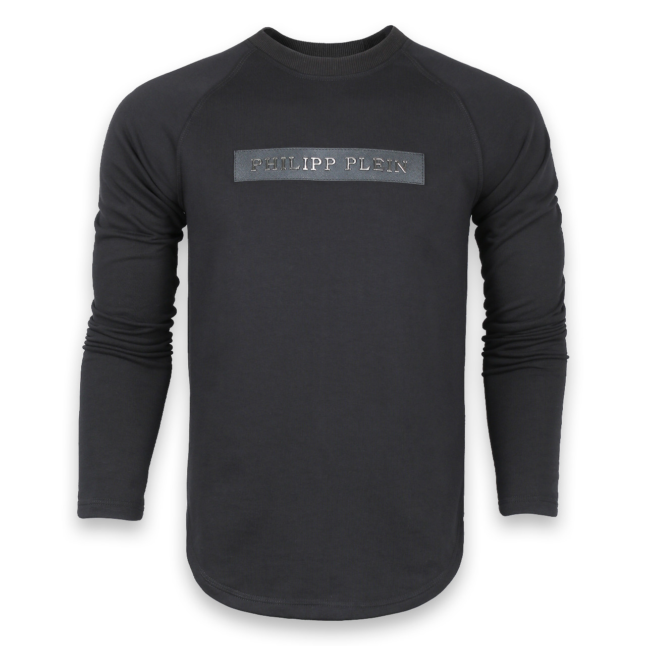 Світшот чоловічий чорний PHILIPP PLEIN з великим патчем Р-2 BLK M(Р) 20-520-201