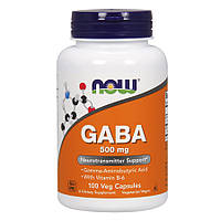 Вітаміни NOW GABA 500 mg Veg Capsules 100 капс