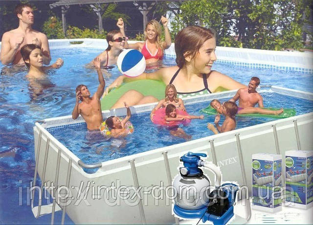 Каркасний Басейн Intex 54982/28352 (549х274х132см) + Пісочний Насос+Хлоргенератор =28644+28662 київ