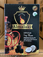 Кокосове вугілля для кальяну Almalaki 1 Кг 72 Кубика