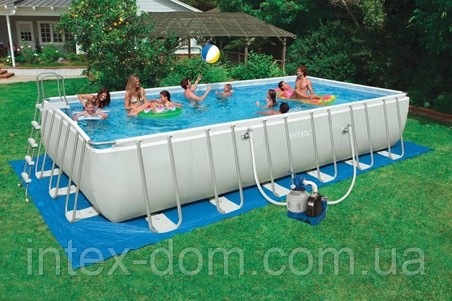 Басейн каркасний Intex Rectangular Ultra Frame Pool - 54984/28362 732х366х132см