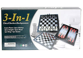 Набір ігор 3в1 Шашки, шахи, нарди (з магнітом) 36,5*18,5см