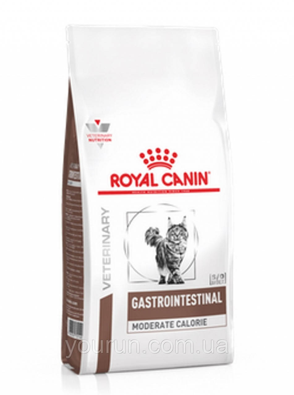 Royal Canin Gastrointestinal Moderate Calorie - сухий лікувальний корм для дорослих кішок при панкреатиті 4кг, фото 1